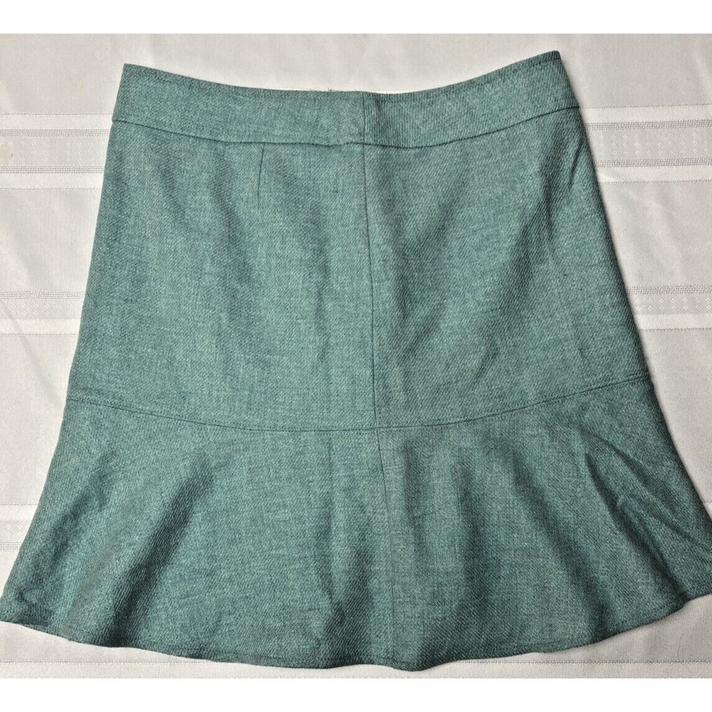 Women's GAP Wool Teal Blue Skirt Size 4 side zip short lined
